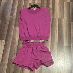 Zenana Outfitters Magenta Lounge Set